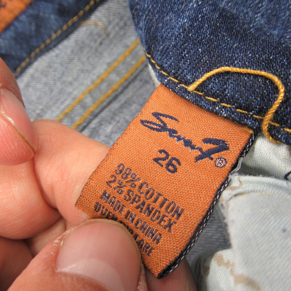 Seven 7 Jeans Womens 26 Medium Wash Denim Low Rise Bootcut Fade Whisker 27x28 - Picture 4 of 13